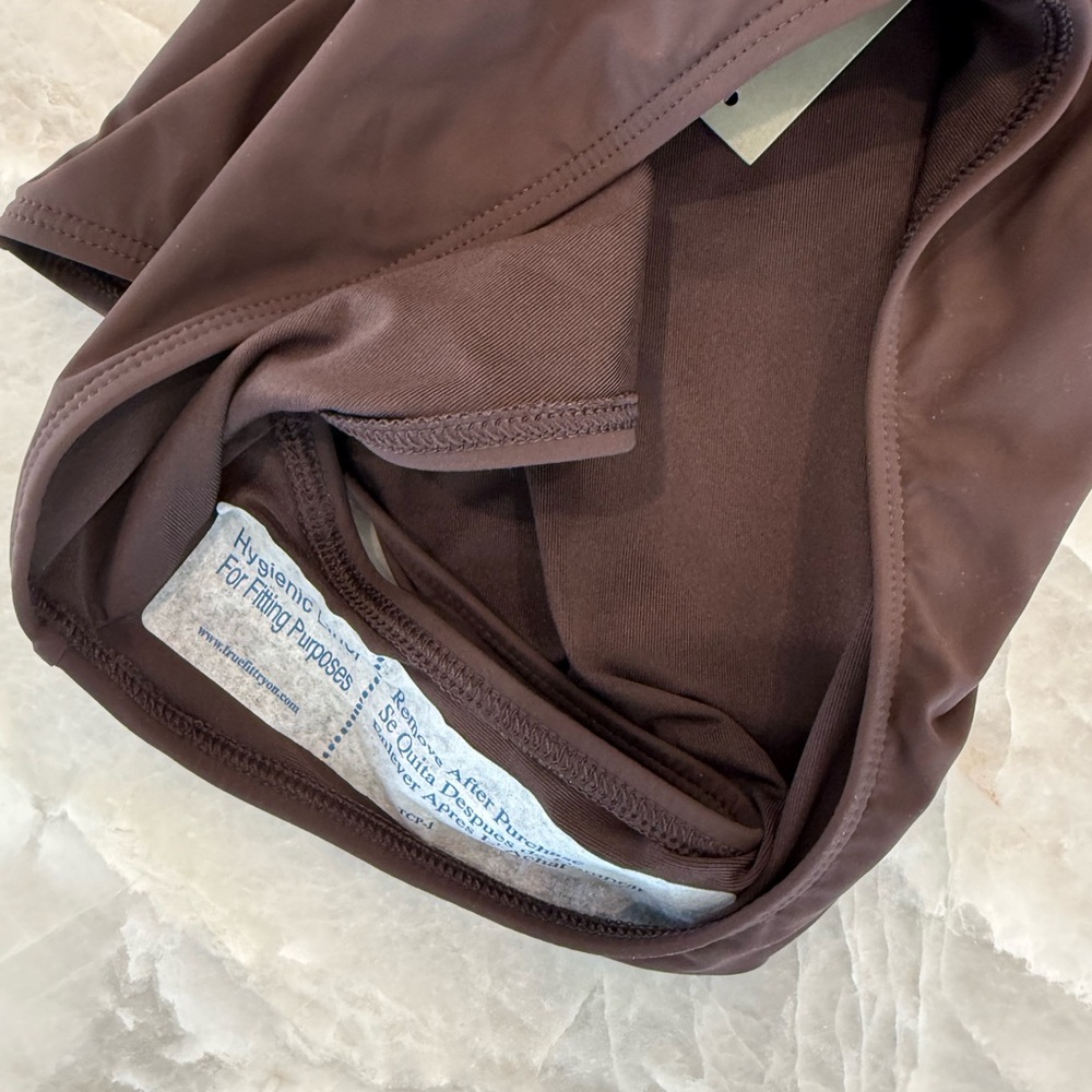 NWT J. Crew Button-trim scoopback one-piece swimsuit - size 6  - brown - Picture 8 of 12